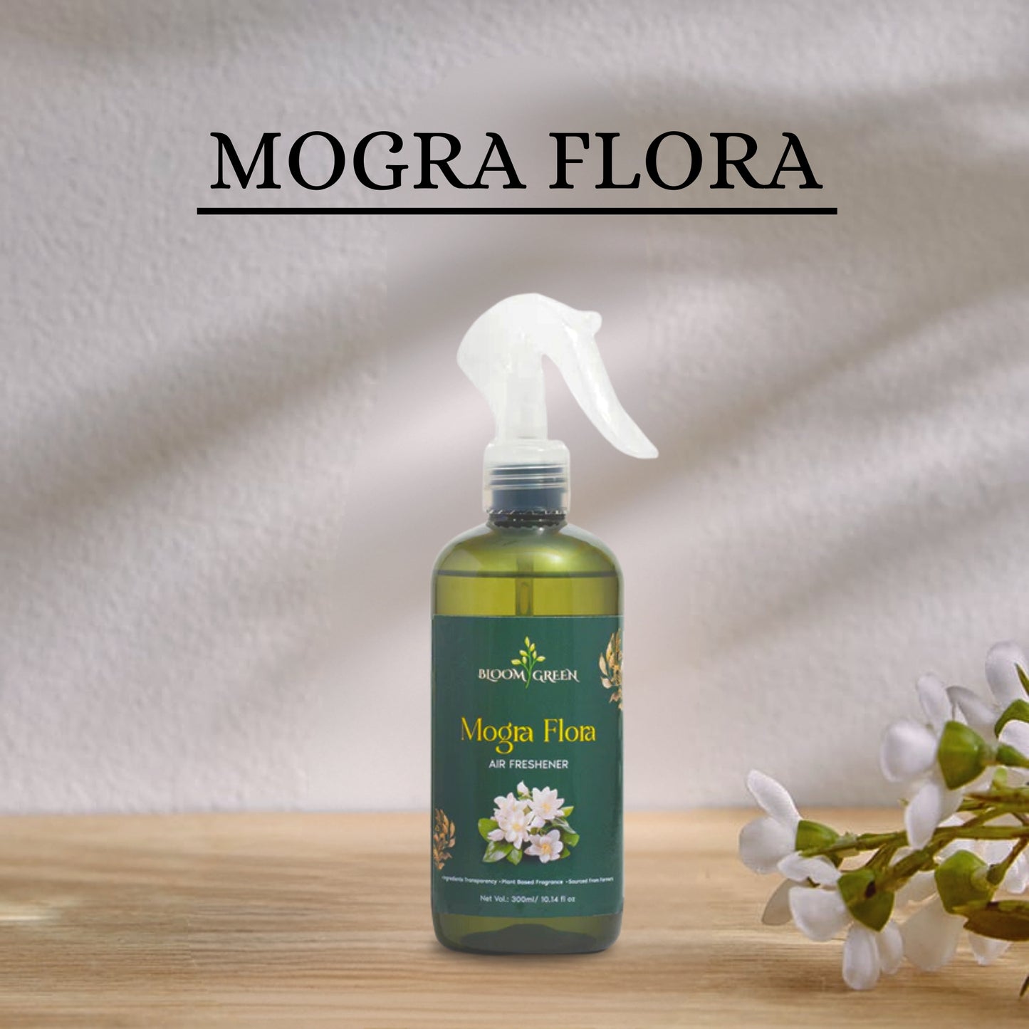 Mogra Flora Room Freshener Spray - Natural Fresh Floral Scent