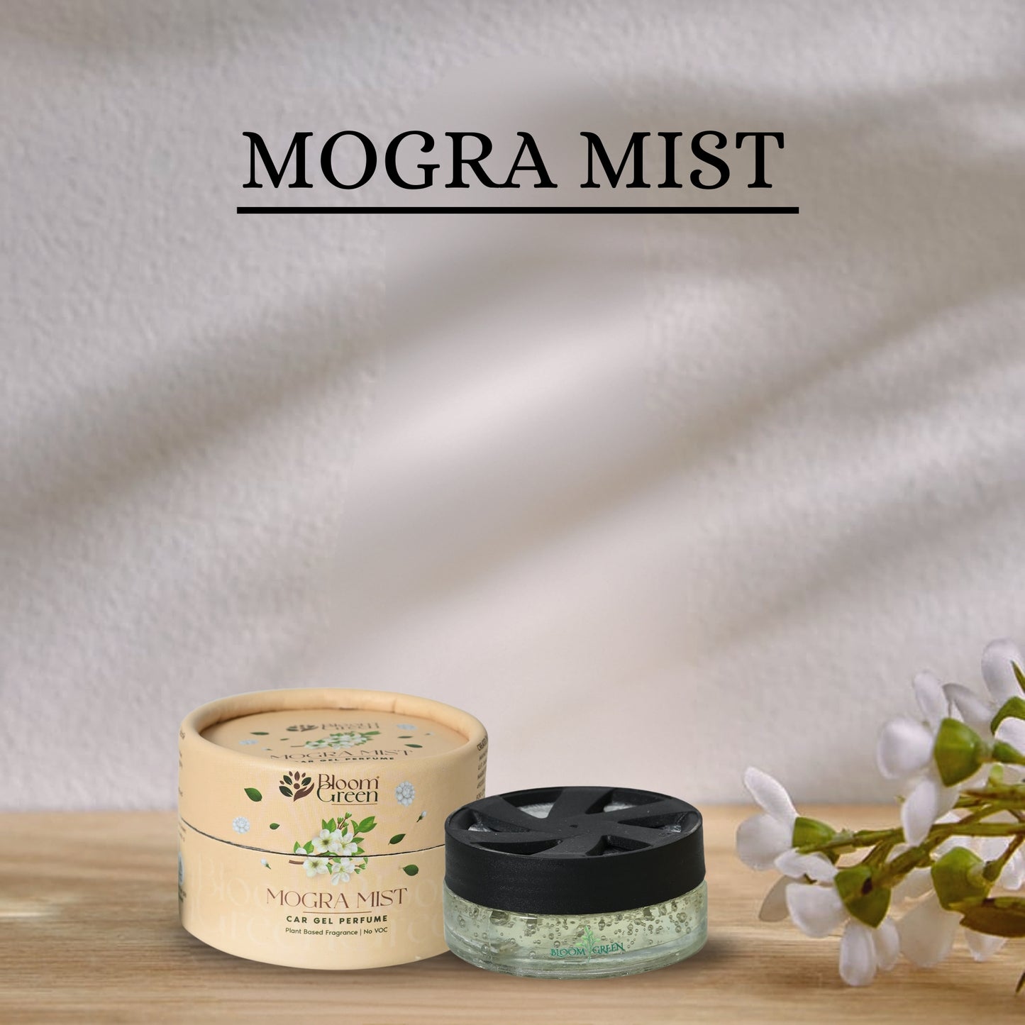 Mogra Mist Car Gel Perfume Freshener Spray by Bloom Green